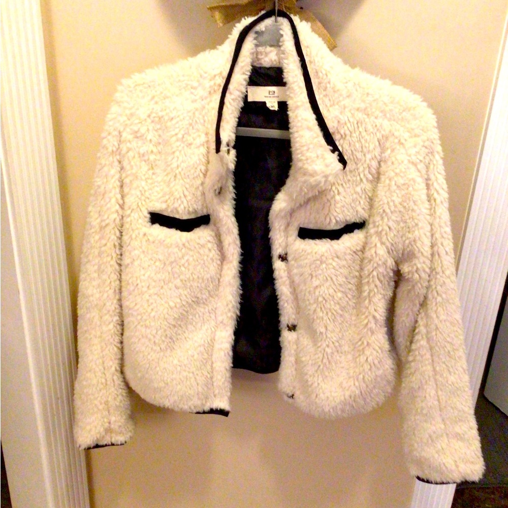 Thread & Supply Ivory Fleece Fuzzy Jacket